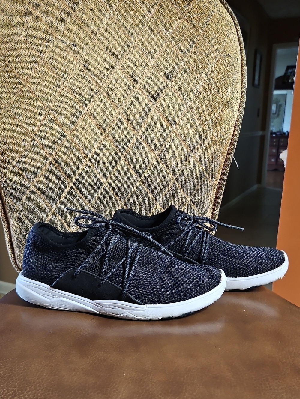 Vessi Cityscape Classic Knit Lace Up Sneakers Running Shoes Waterproof Black